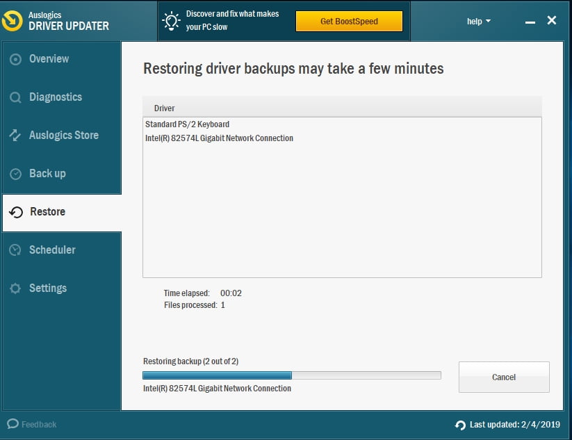 You can restore your driver backups if you like.