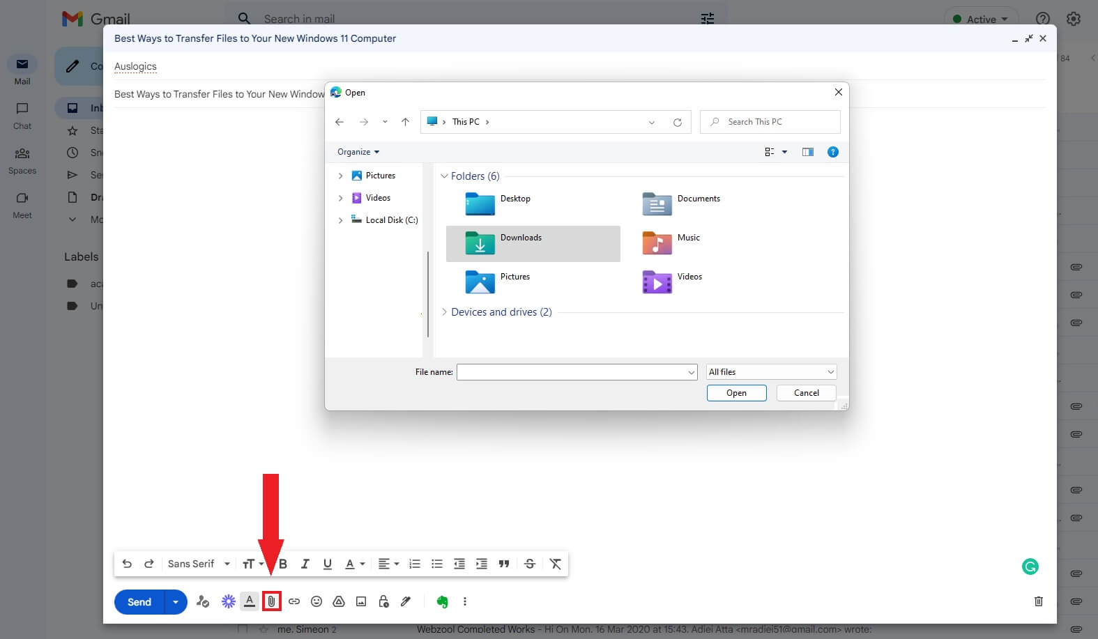 How to transfer files online