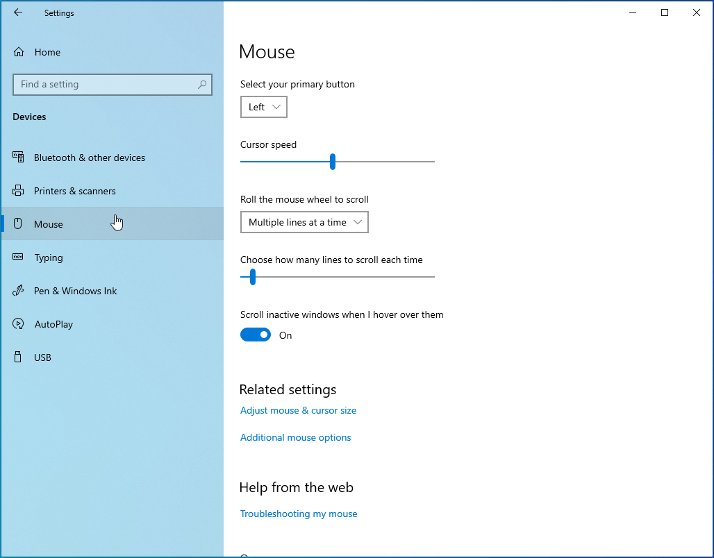 Click Mouse.