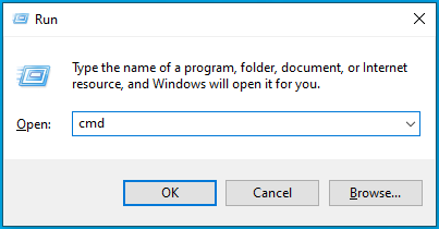 Run cmd through the Run box.