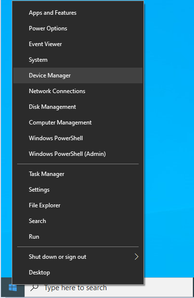 Select Device Manager.