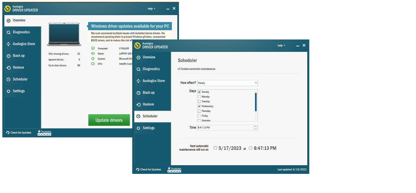 Update drivers on Windows 10 with Auslogics Driver Updater