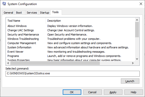 These tabs are there to help you optimize the various operations on your PC